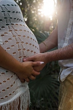 Book private maternity photoshoot Tulum Mexico photographer Ikal